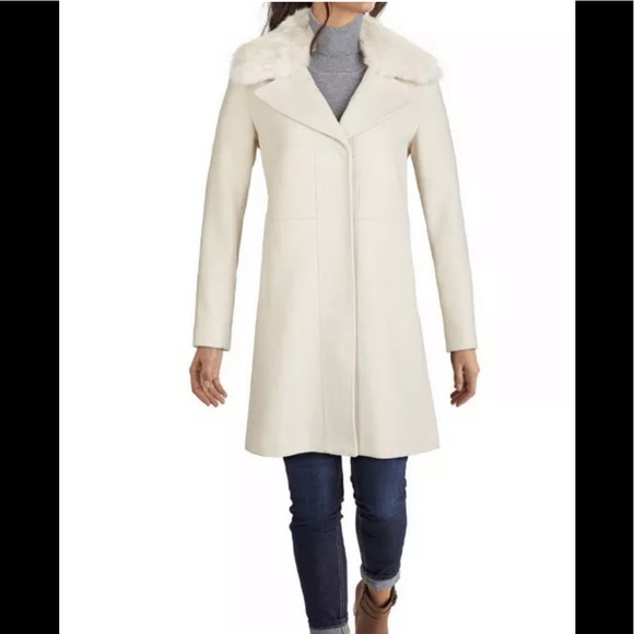 Kenneth Cole wool blend Walker coat oat XS - Picture 1 of 12